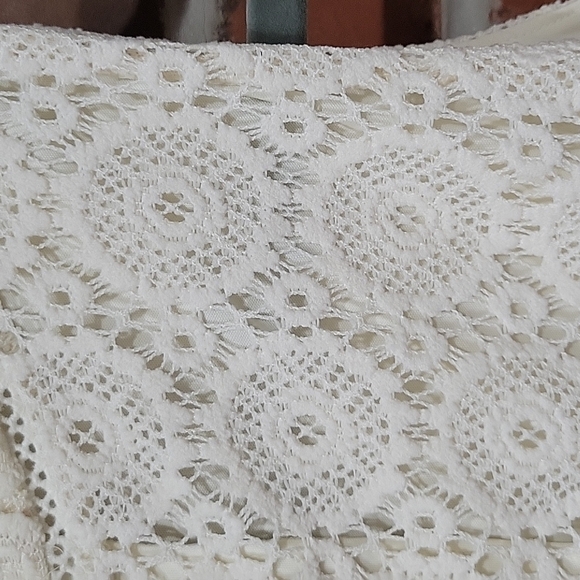 charter CLUB off white beautiful crocheted sleeveless dress. Size is PP - Picture 3 of 8